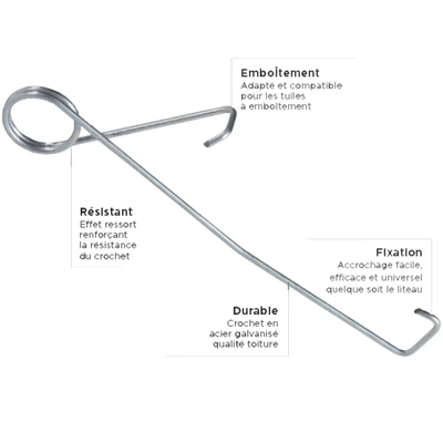 Edilians Crochets Pour Tuiles Crochet HARPON GM Symétrique - Fixation Pour Tuiles à Emboîtement - Boîte De 500 Pièces 5 Edilians Crochets Pour Tuiles Crochet HARPON GM Symétrique - Fixation Pour Tuiles à Emboîtement - Boîte De 500 Pièces – Image 3