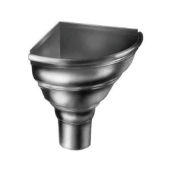 VM Zinc Gouttières Cuvette D'angle Demi-ronde En Zinc