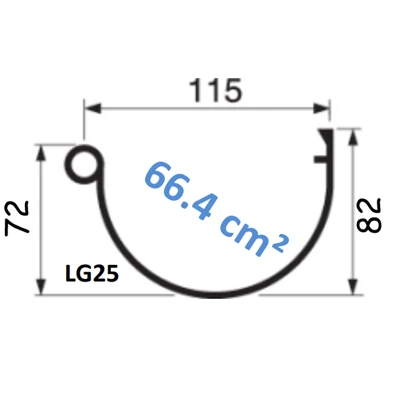 Gouttières Gouttière Demi-ronde Nicoll LG25 Sable - Développé 250 Mm X 4M 4 Gouttières Gouttière Demi-ronde Nicoll LG25 Sable - Développé 250 Mm X 4M – Image 2