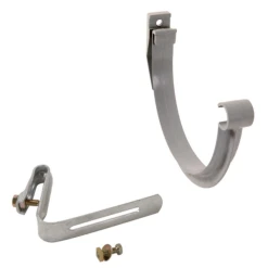 Accessoires Gouttières Kit De Crochet De Gouttière Demi-ronde Nicoll Avec étrier - Longueur 25 Mm - À Visser - Tachtan - Gris