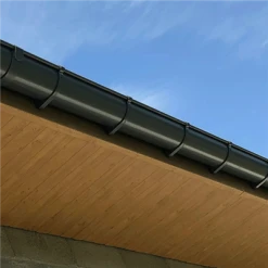 Accessoires Gouttières Naissance De Gouttière De Développé 333MM Lindab Pour Descente De 100 Mm - Gris Anthracite RAL 7016 -Promos Couverture Magasin systeme lindab3 7