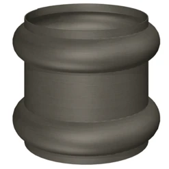 Rheinzink Accessoires Descentes Bague Double Extensible Zinc GRANUM BASALTE - Diam. 100 Mm