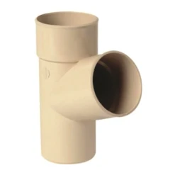 Nicoll Accessoires Descentes Culotte Simple Mâle-femelle 67°30 Pour Tube De Descente Ø 80 Mm - Sable