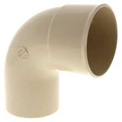 Accessoires Descentes Coude Mâle/femelle Nicoll Pour Tube De Descente - Angle 87°30 - Diamètre 80 Mm - Techtan Sable